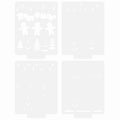 Tonic studios • a candy cane christmas stencil set 4pcs