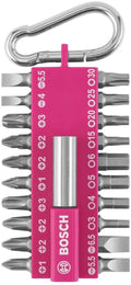Bosch schroeven mp 21-delige schroefbitset (fuchsia)