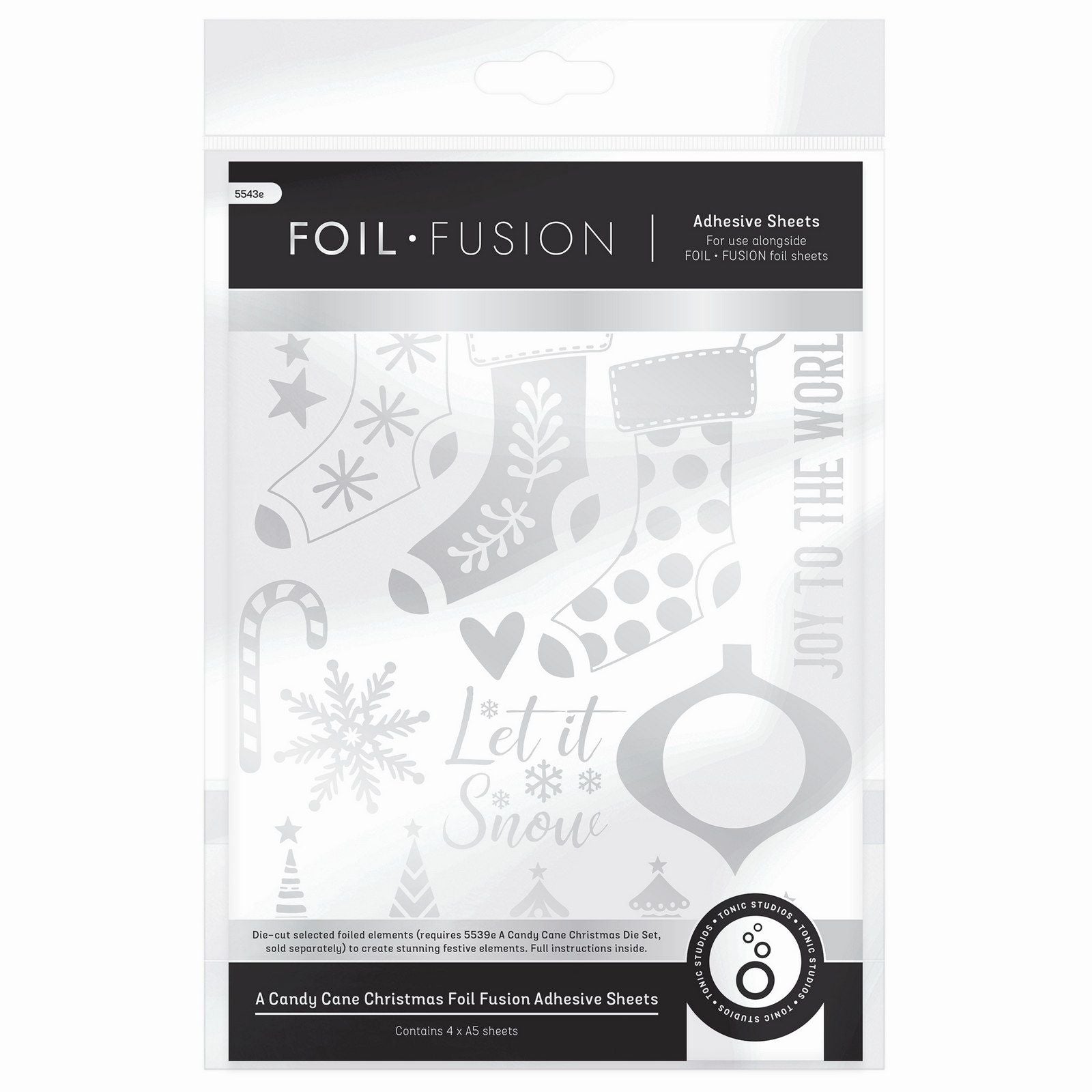 Tonic studios • a candy cane christmas adhesive sheets foil fusion