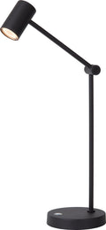 Lucide tipik - oplaadbare bureaulamp - accu batterij - led 3 stepdim - 1x3w 2700k - zwart