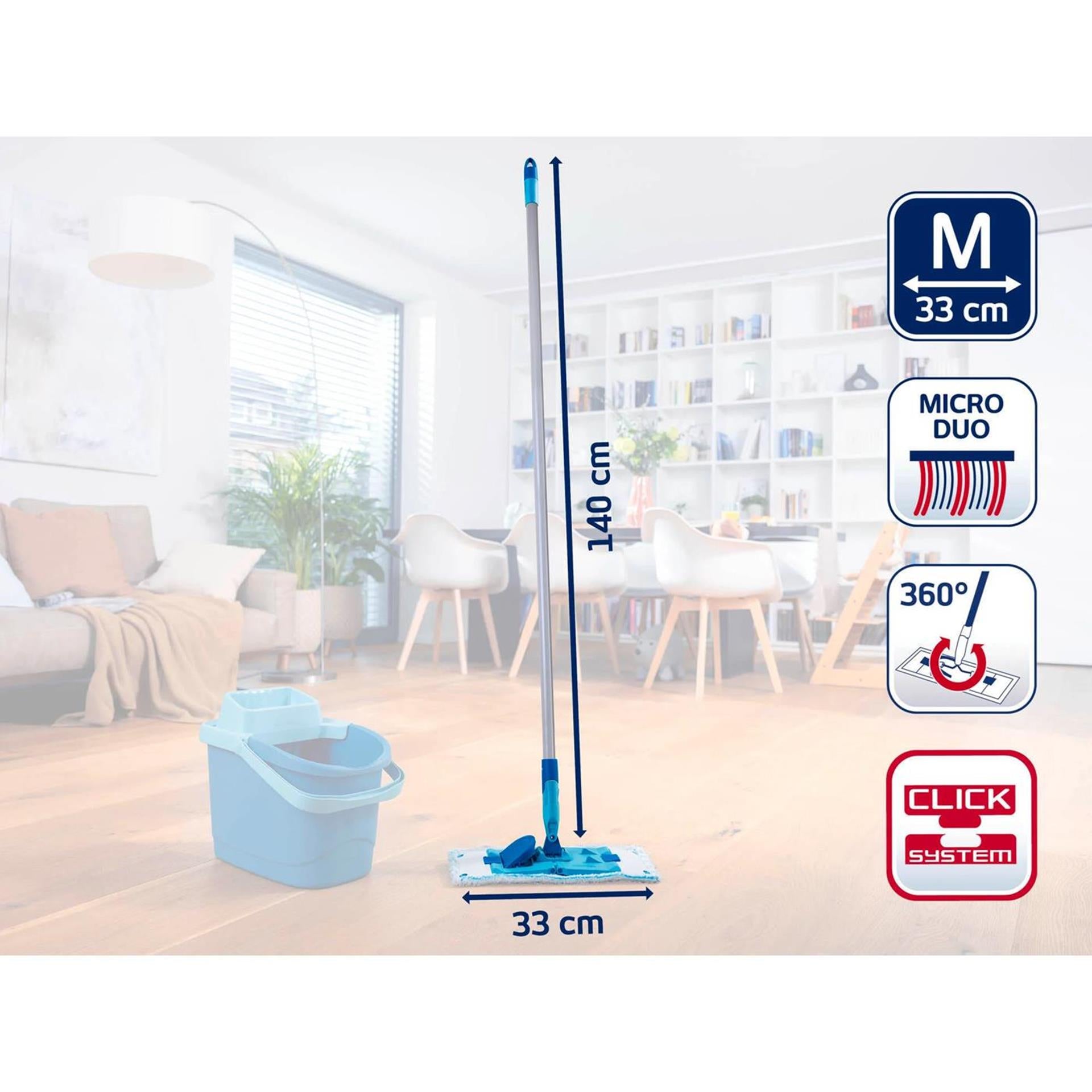 Leifheit powerclean vloerwisser m 33cm met steel 140cm