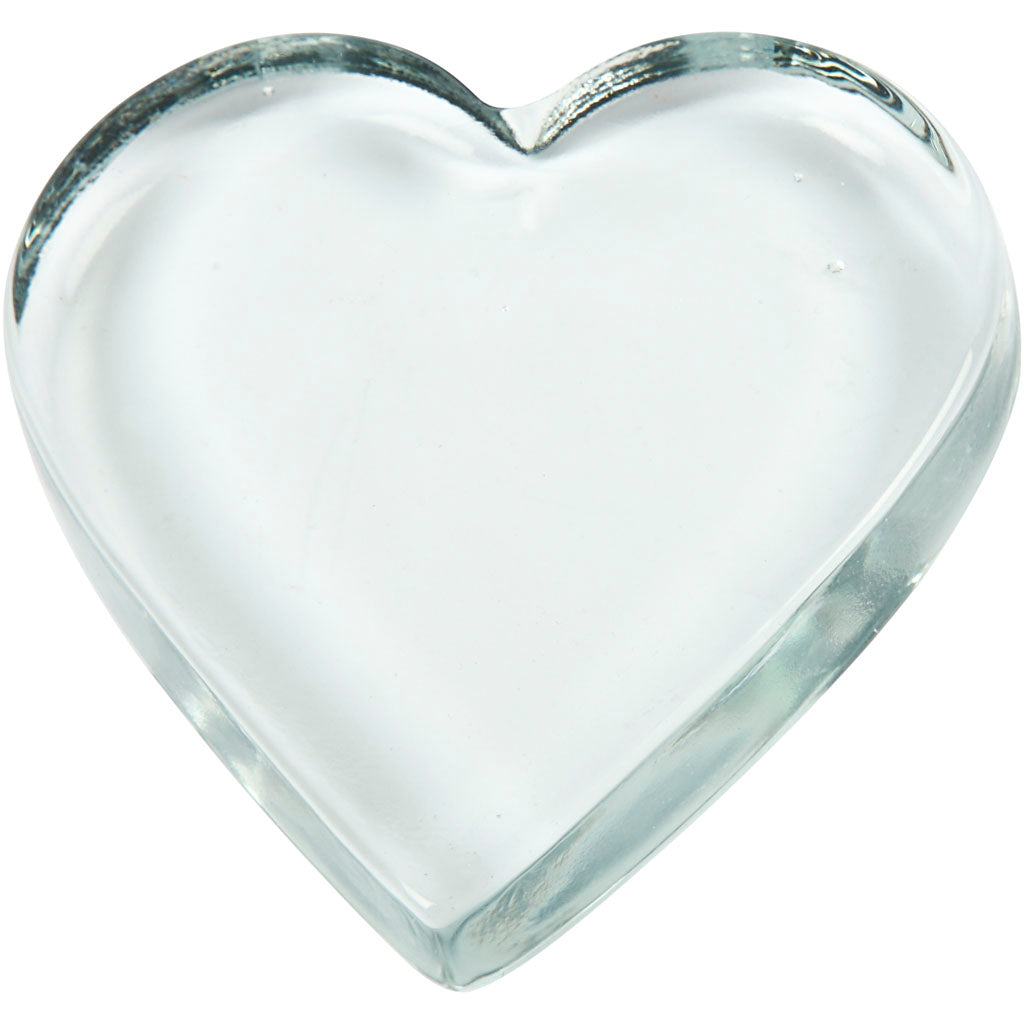 Creativ Company Glasherz Transparent 9x9cm, 10 Stück.