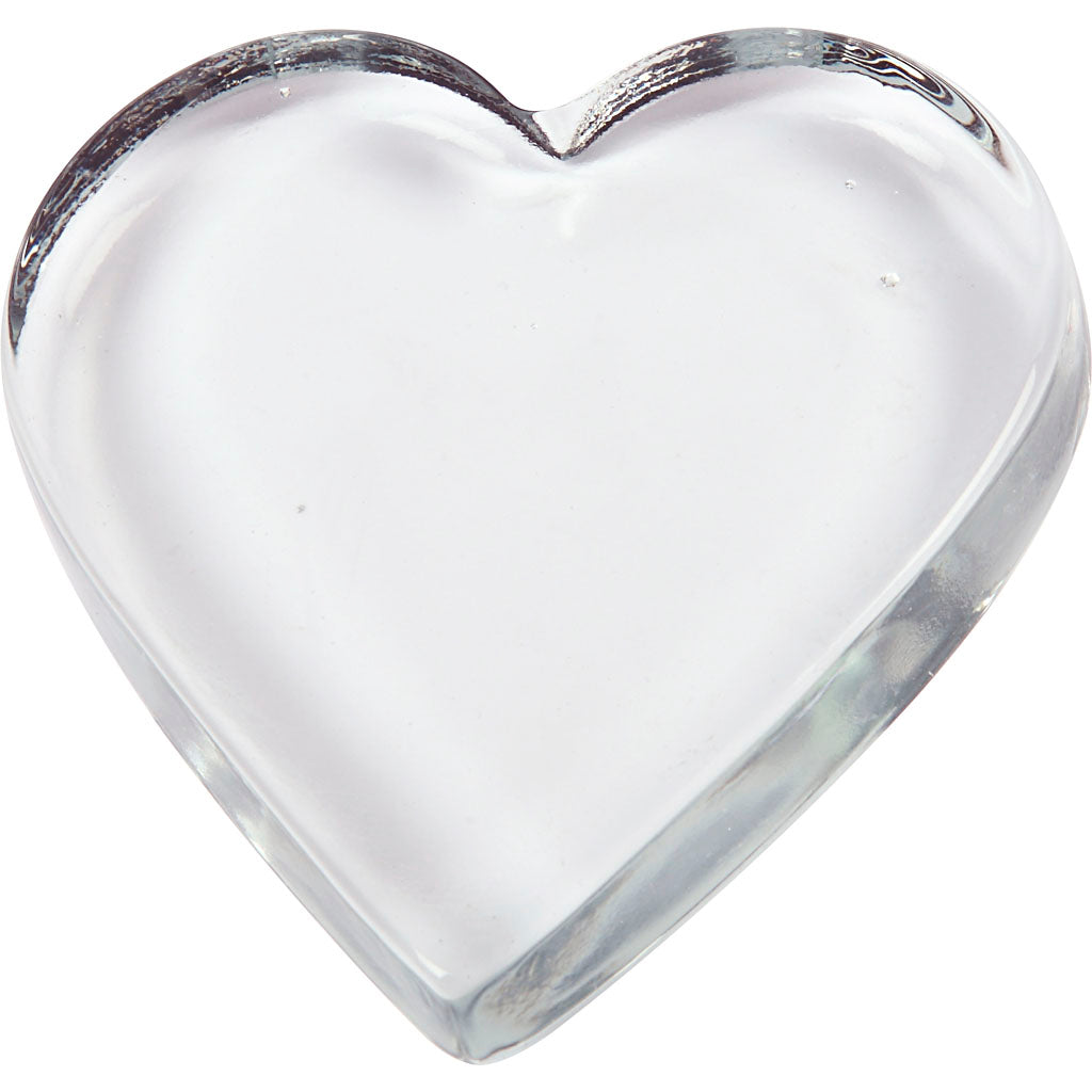 Creativ Company Glasherz Transparent 9x9cm, 10 Stück.