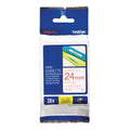 Labeltape brother tze252 rood, wit 24mmx8m