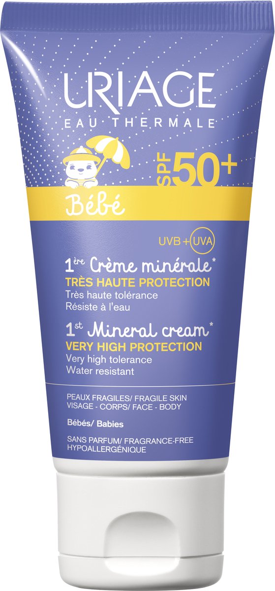 New uriage zonnebrandcrème voor kinderen sun baby mineral spf 50+ (50 ml)