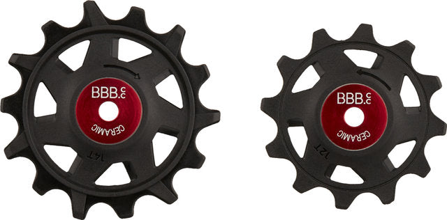 Bbb cycling keramische derailleurwieltjes sram - 12-speed derailleur wieltjes - duurzaam - zwart - 12t 14t - rollerboys ceramic 12t-14t sr bdp-17