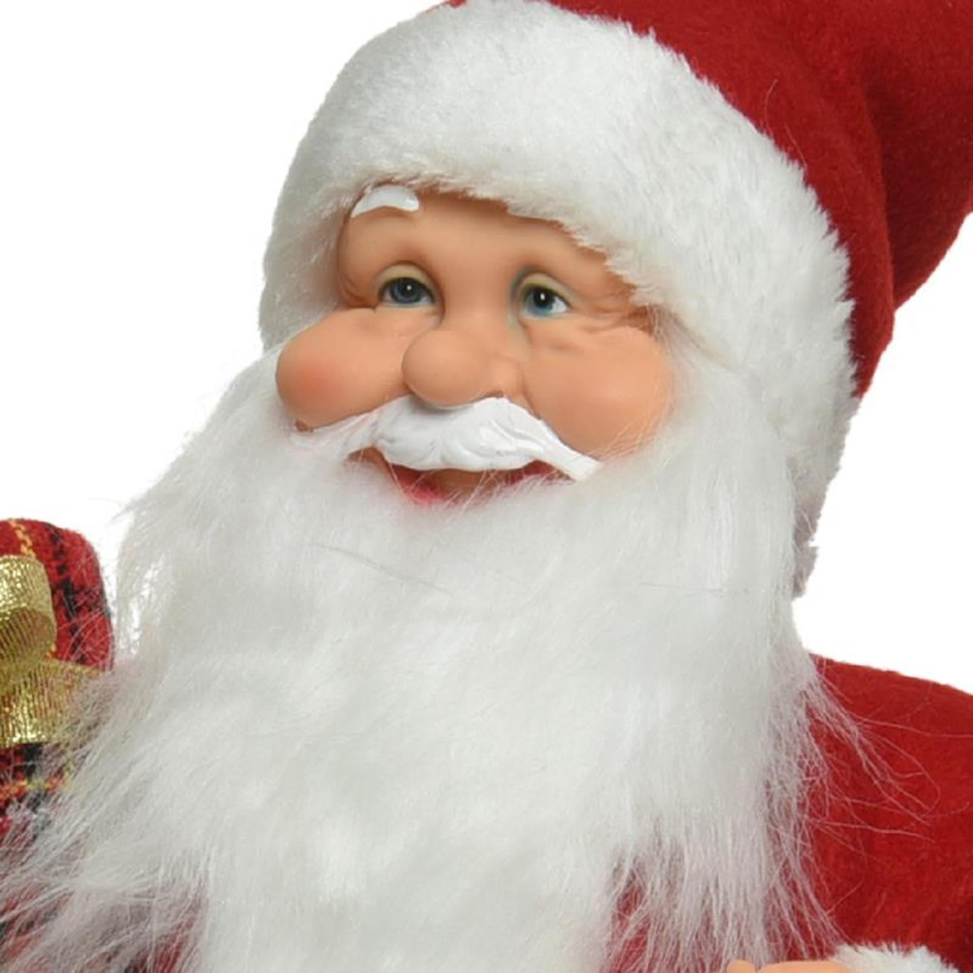 Decoris beeld kerstman rood 30cm