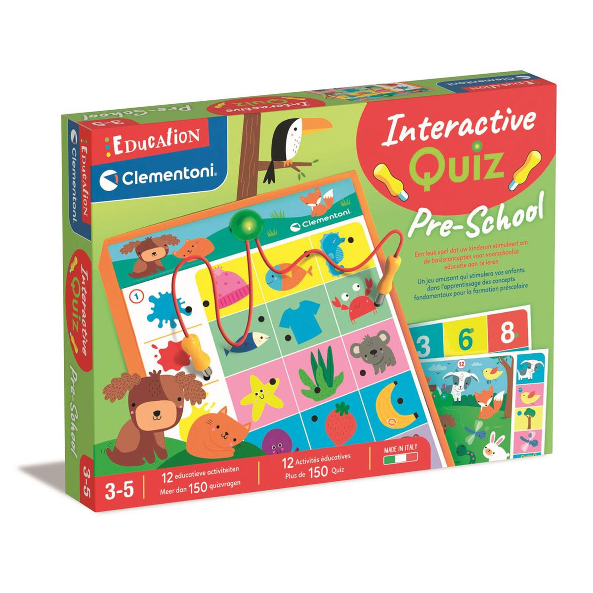 Clementoni Education interaktives Quiz Vorschul-Lernspiel
