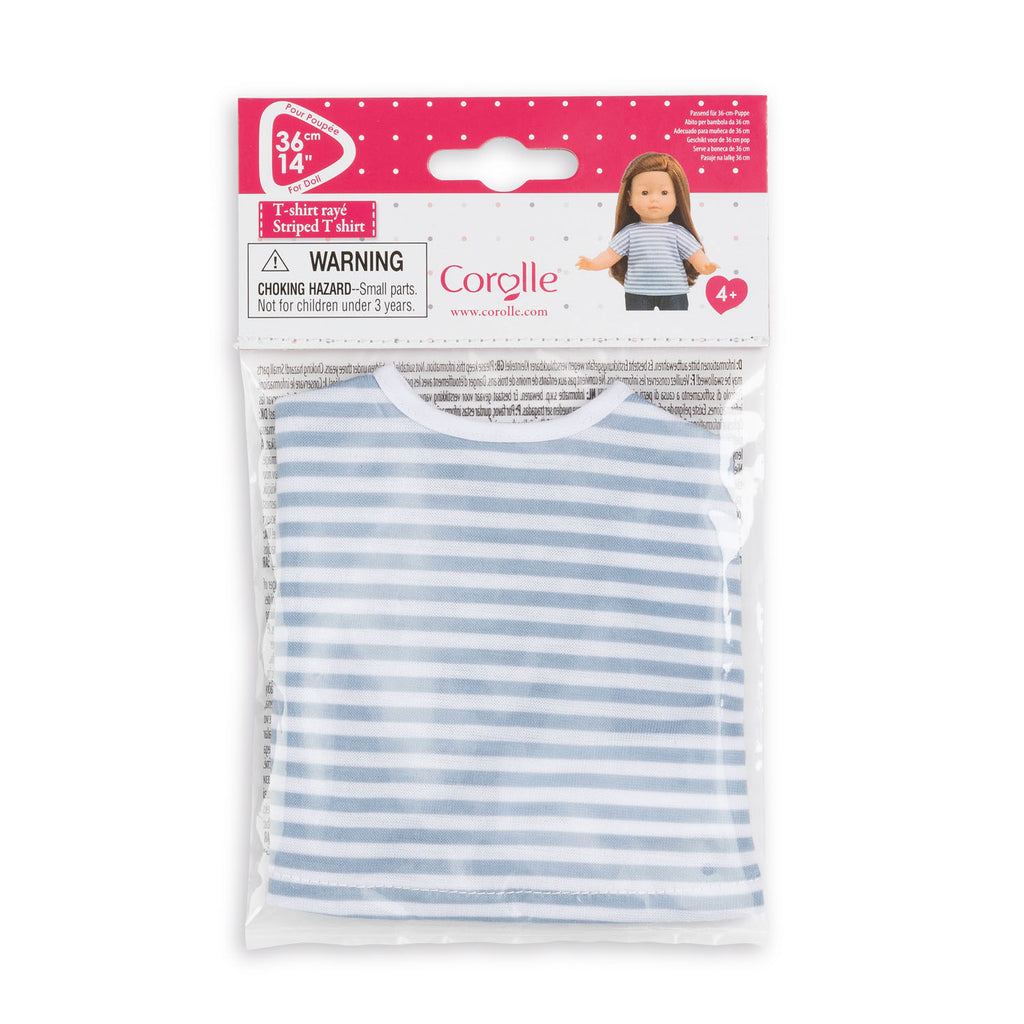 Corolle ma gestreept t-shirt blauw, 36cm