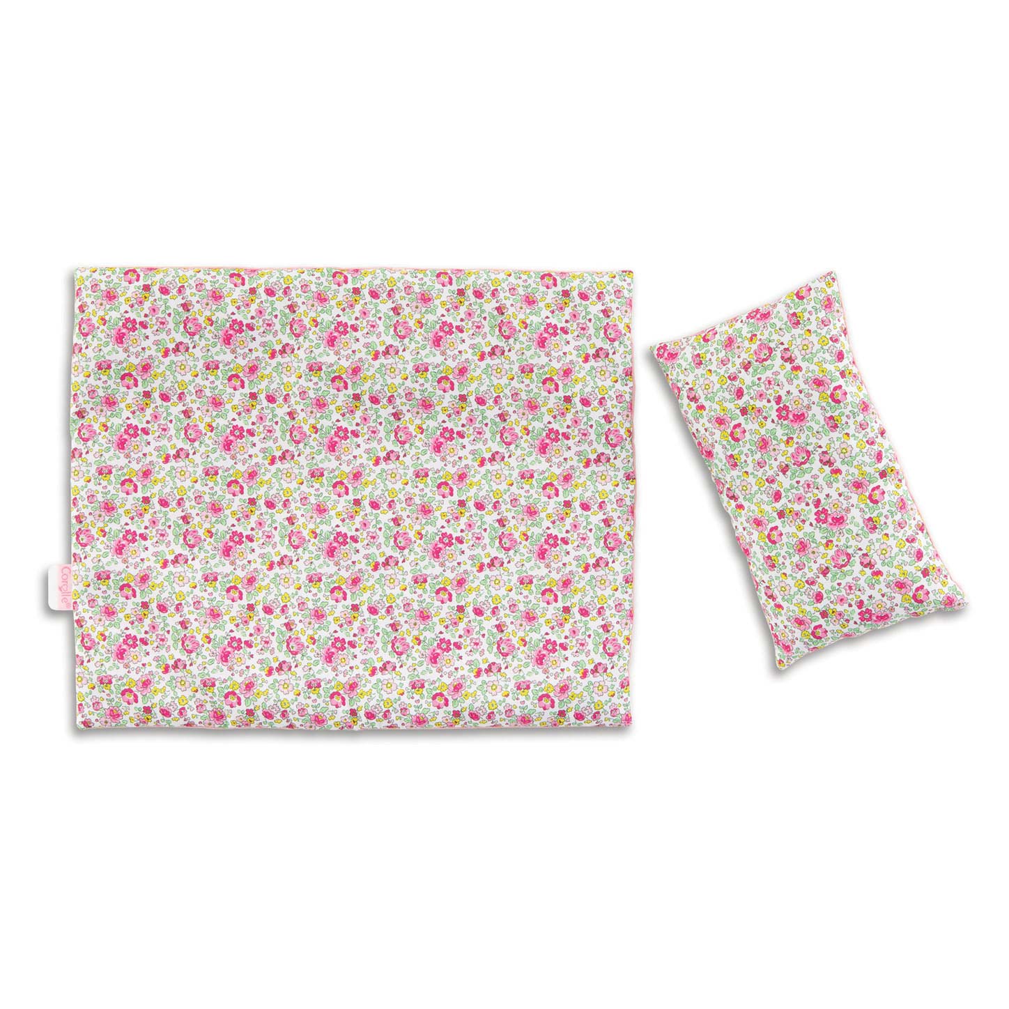 Corolle - Puppenbett aus Holz mit Blumenmuster