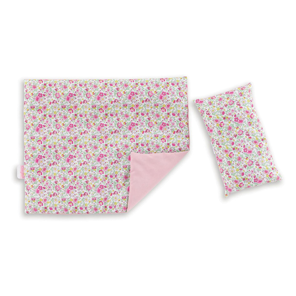 Corolle - Puppenbett aus Holz mit Blumenmuster