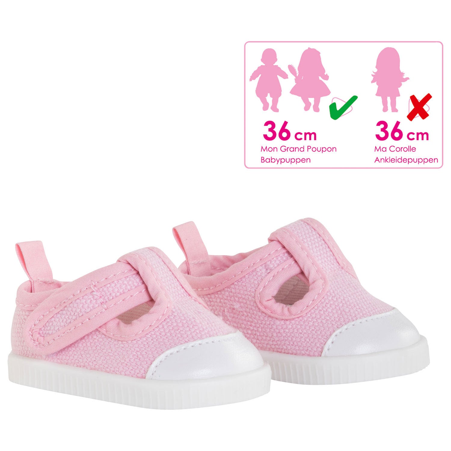 Corolle mon grand poupon – Puppensneaker rosa, 36 cm