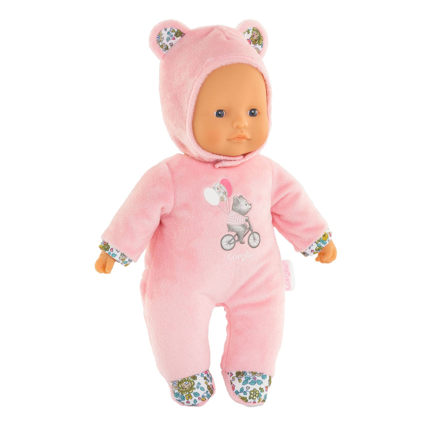 Corolle mon doudou süßes Herz Babypuppe - rosa Bär, 30 cm