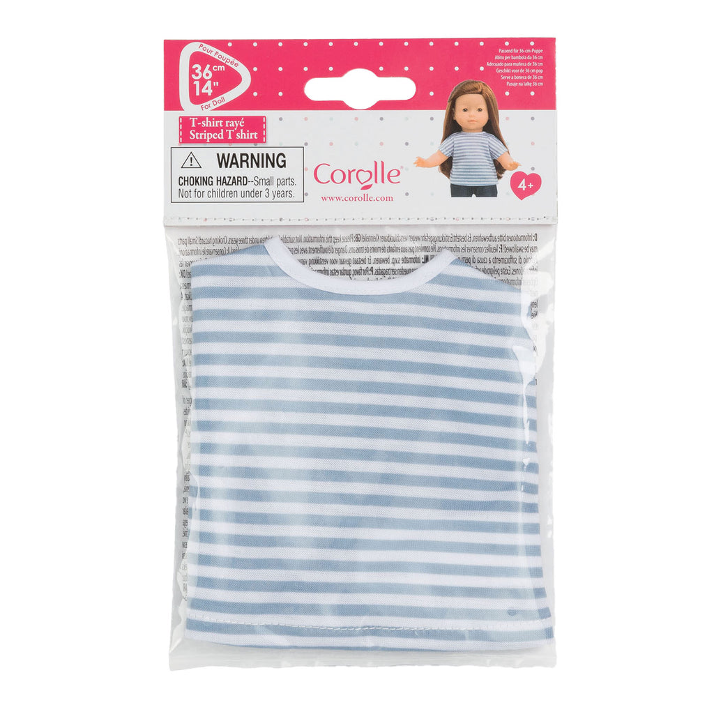 Corolle Ma gestreiftes T-Shirt blau, 36 cm
