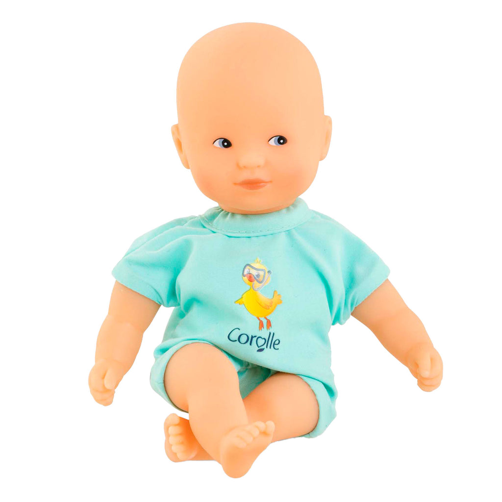 Corolle mini bad babypop - blauw, 20cm