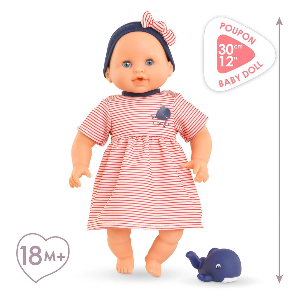 Corolle badpop calypso - walvis, 30cm
