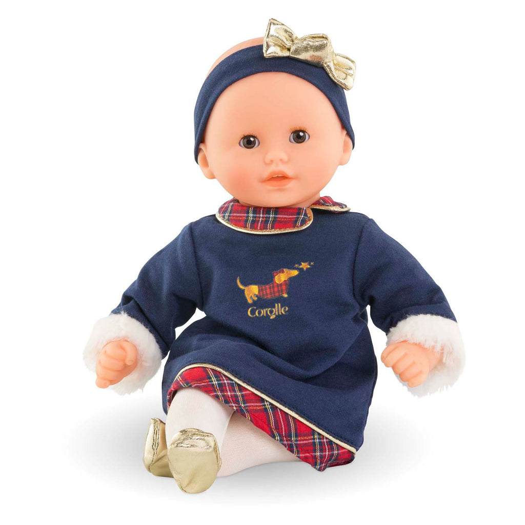 Corolle babypop calin margaux holidays zachte pop 30cm blauw vanillegeur.
