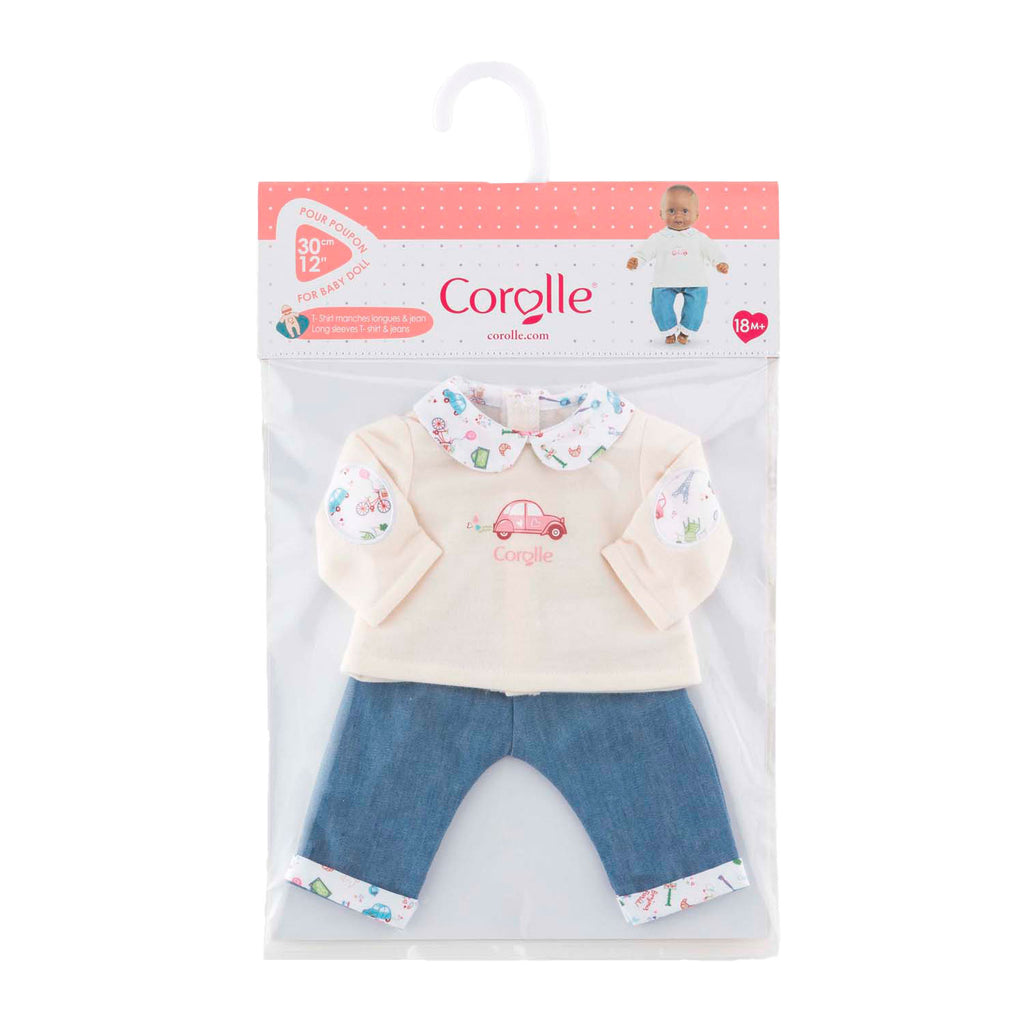 Corolle T-Shirt und Jeans für Babywelpen, 30 cm