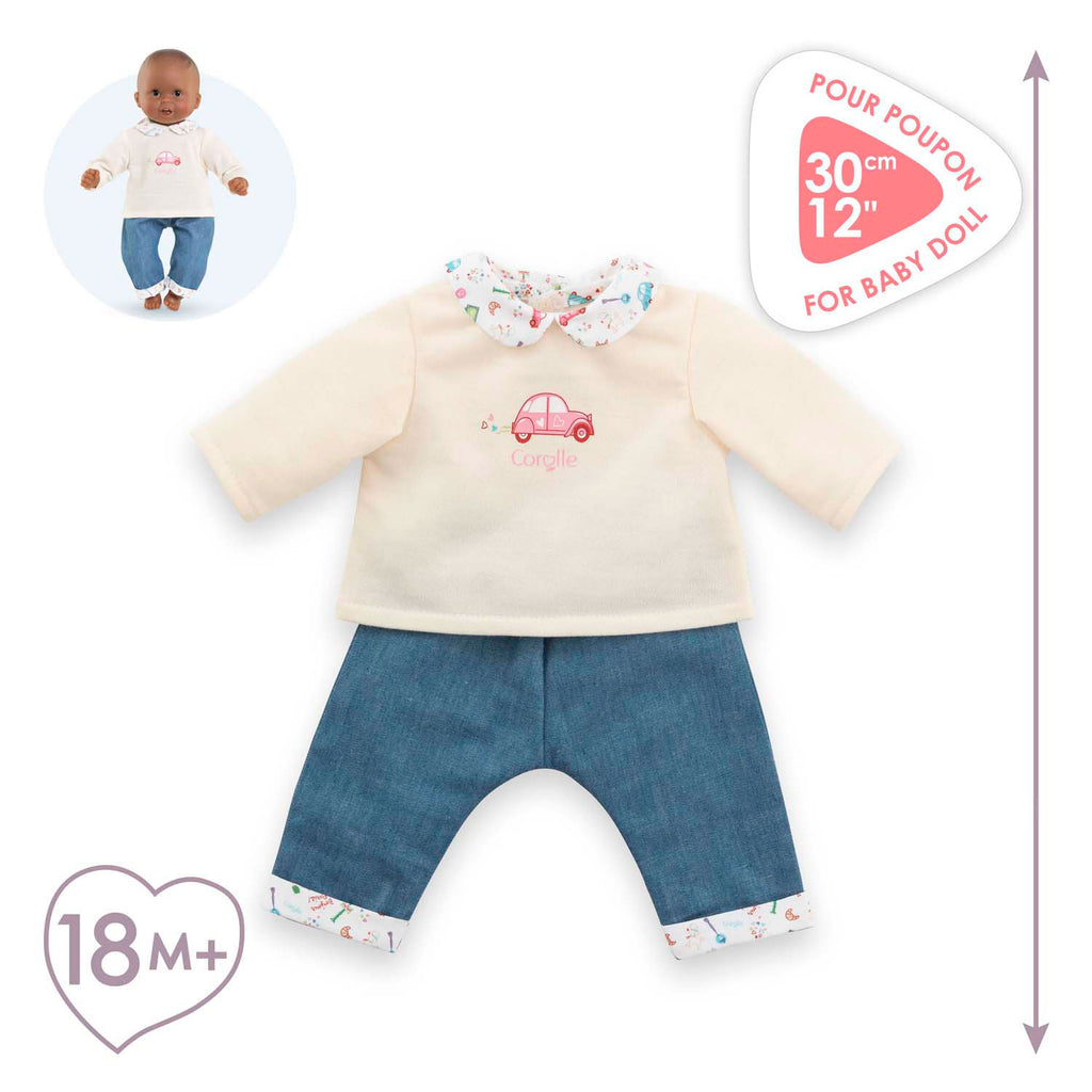 Corolle T-Shirt und Jeans für Babywelpen, 30 cm