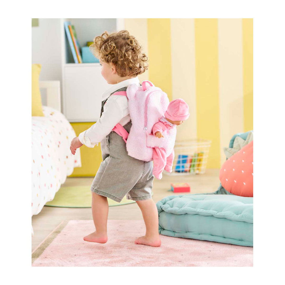 Corolle rosa Plüschpuppen-Tragerucksack, 30 cm
