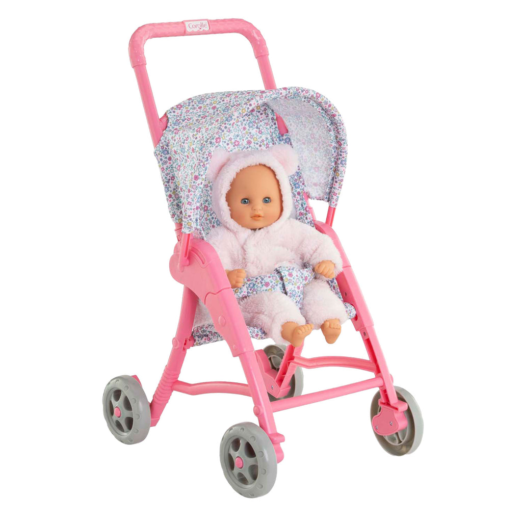 Corolle Puppenwagen mit Blumenmuster, 30 cm