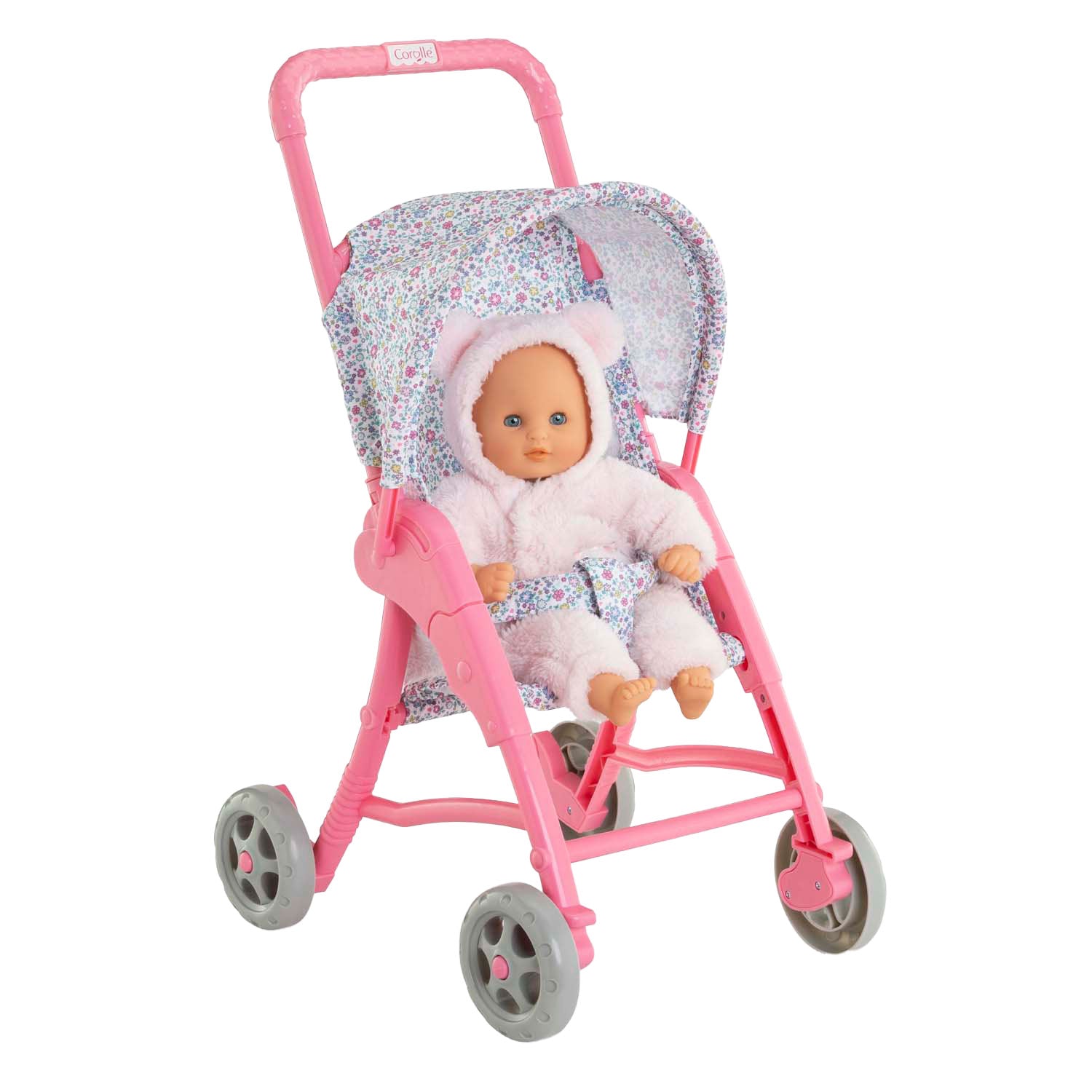 Corolle Puppenwagen mit Blumenmuster, 30 cm