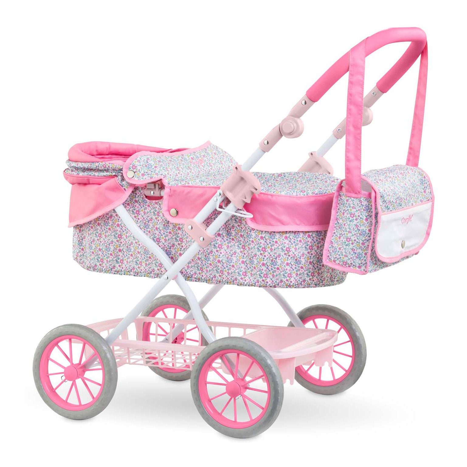 Corolle Puppenwagen mit Blumenmuster für Babypuppen von 36-42 cm