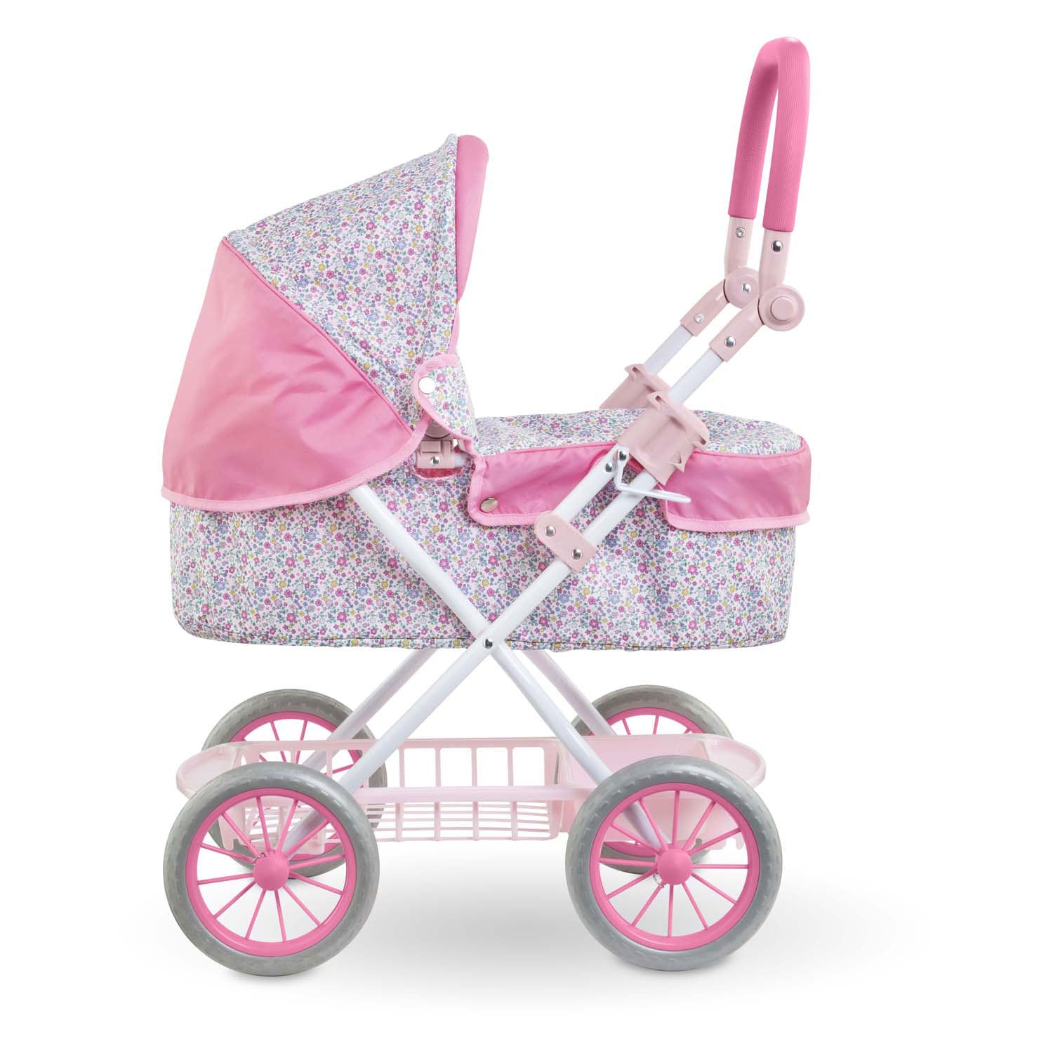 Corolle Puppenwagen mit Blumenmuster für Babypuppen von 36-42 cm