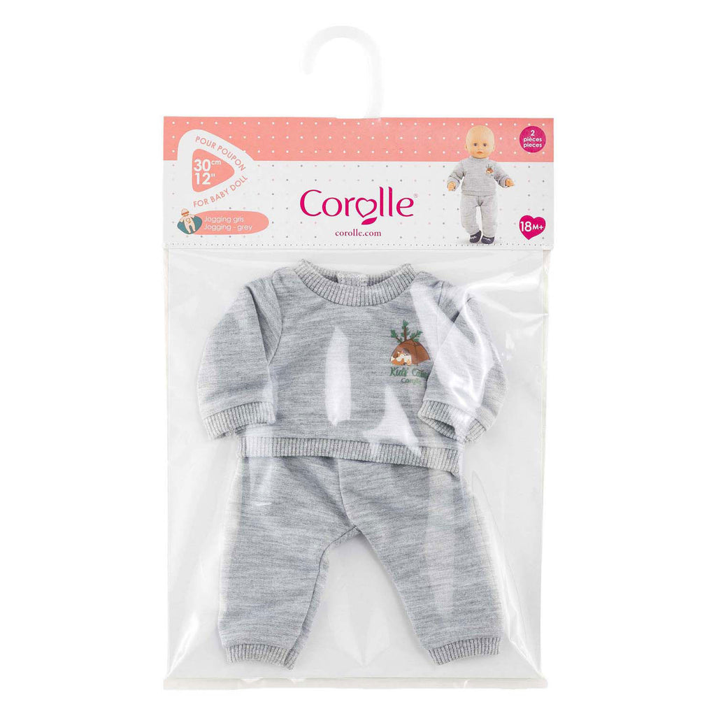 Corolle grijs joggingpak kleine ontdekker - 30cm