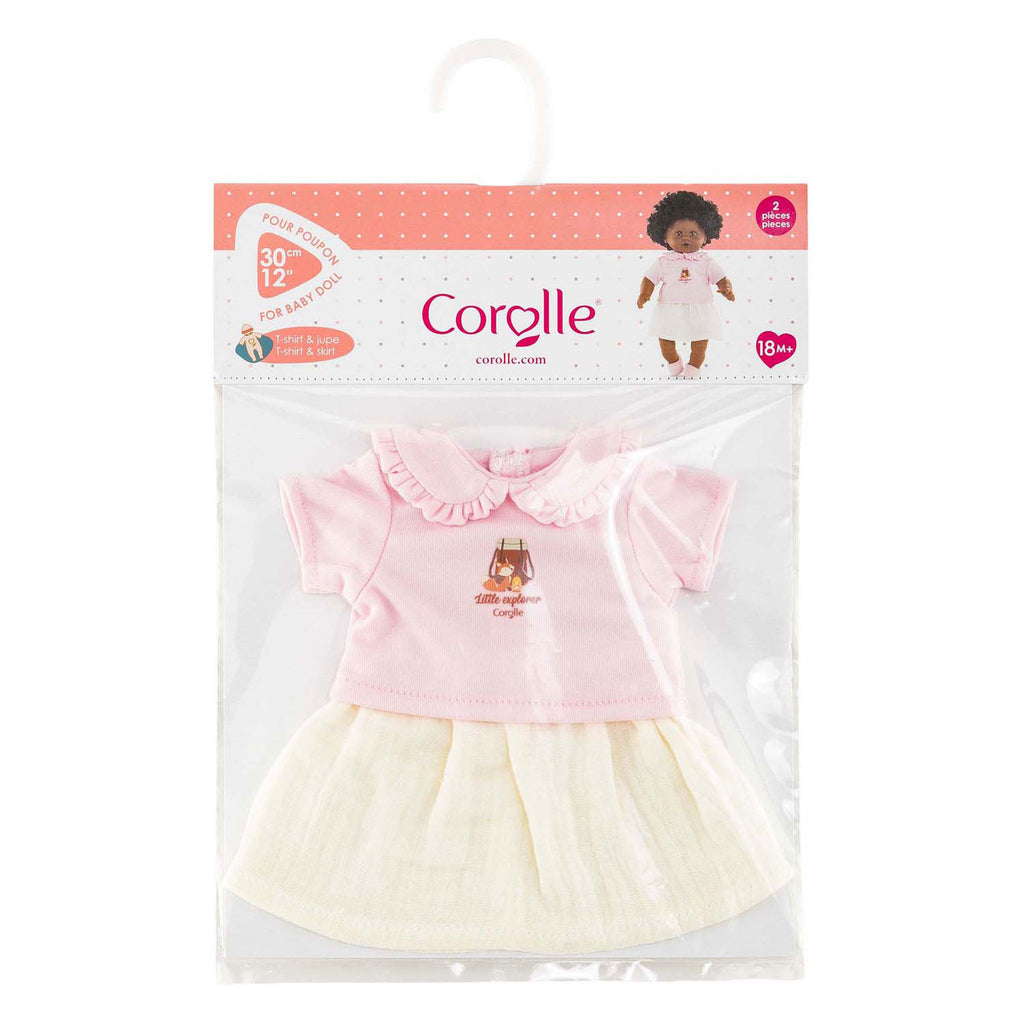 Corolle t-shirt met jurkje kleine ontdekker - 30cm