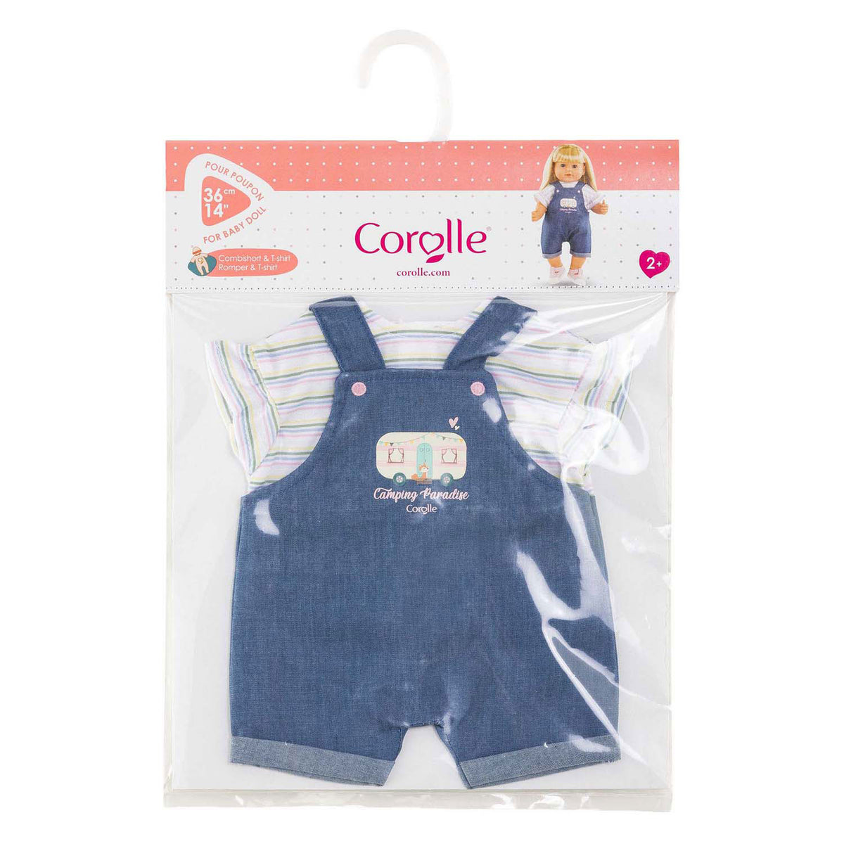 Corolle poppenoutfit jeans overall met t-shirt voor 36cm poppen. m