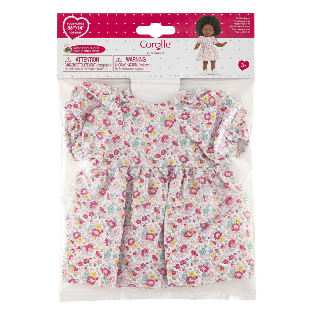 Corolle poppenjurk zomer bloemenprint 36cm - poppenkleding.