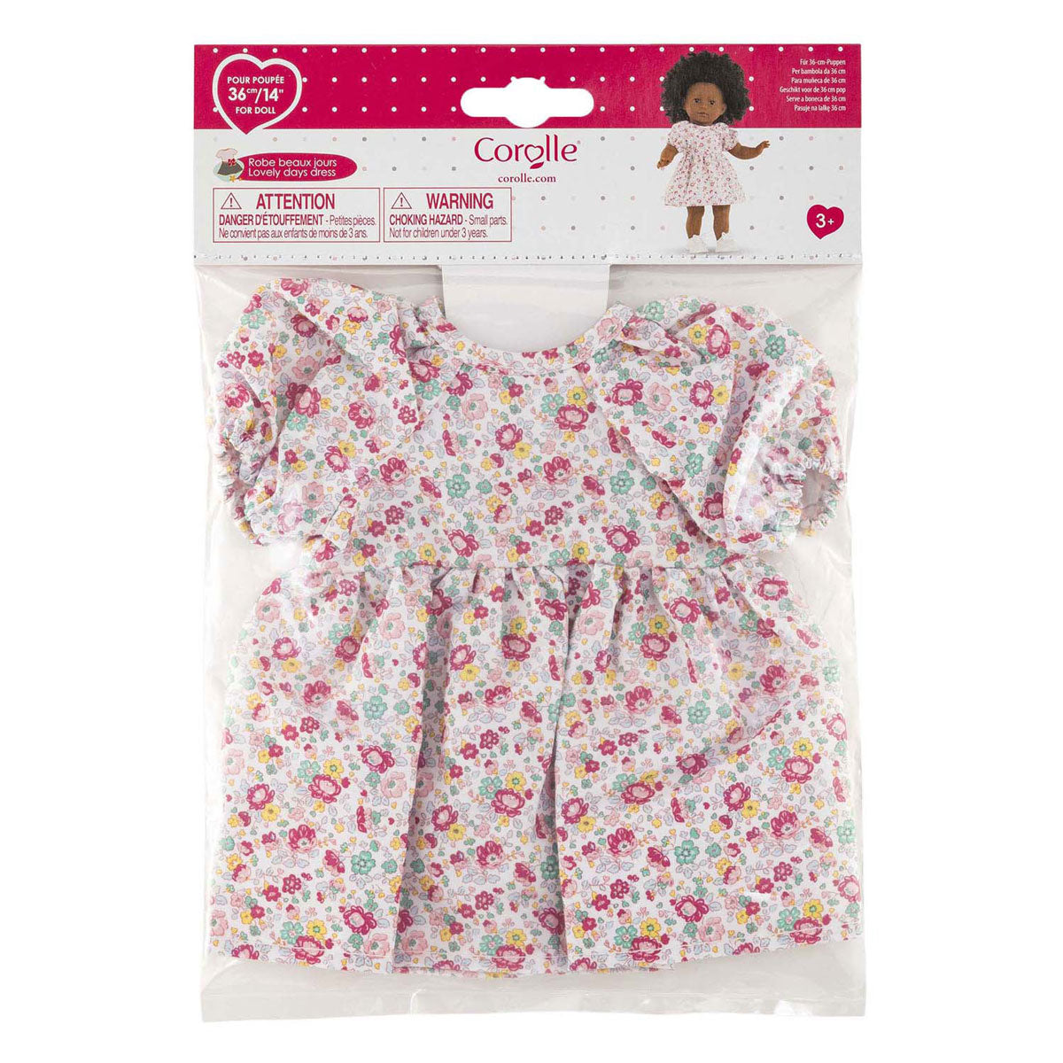 Corolle poppenjurk zomer bloemenprint 36cm - poppenkleding.