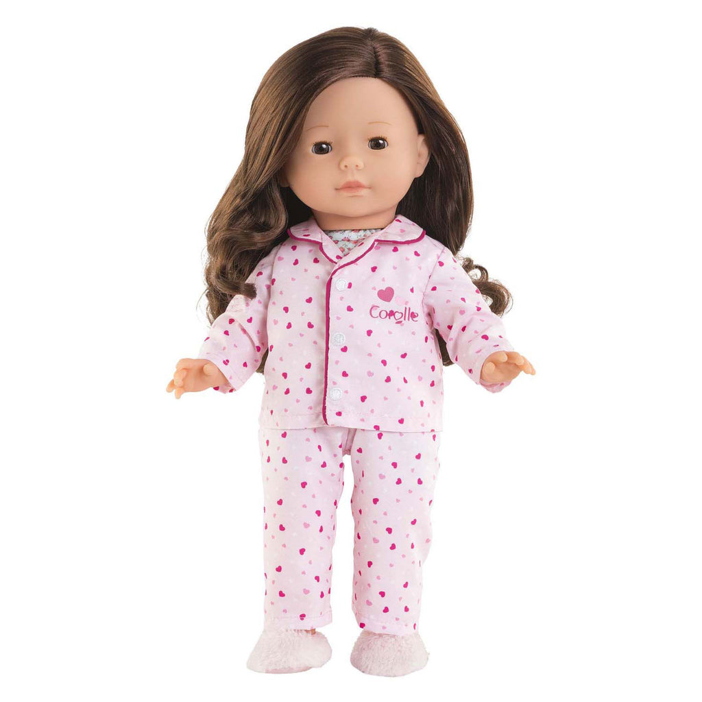 Corolle poppenpyjama en slofjes - hartjes - 36cm poppenkleding.