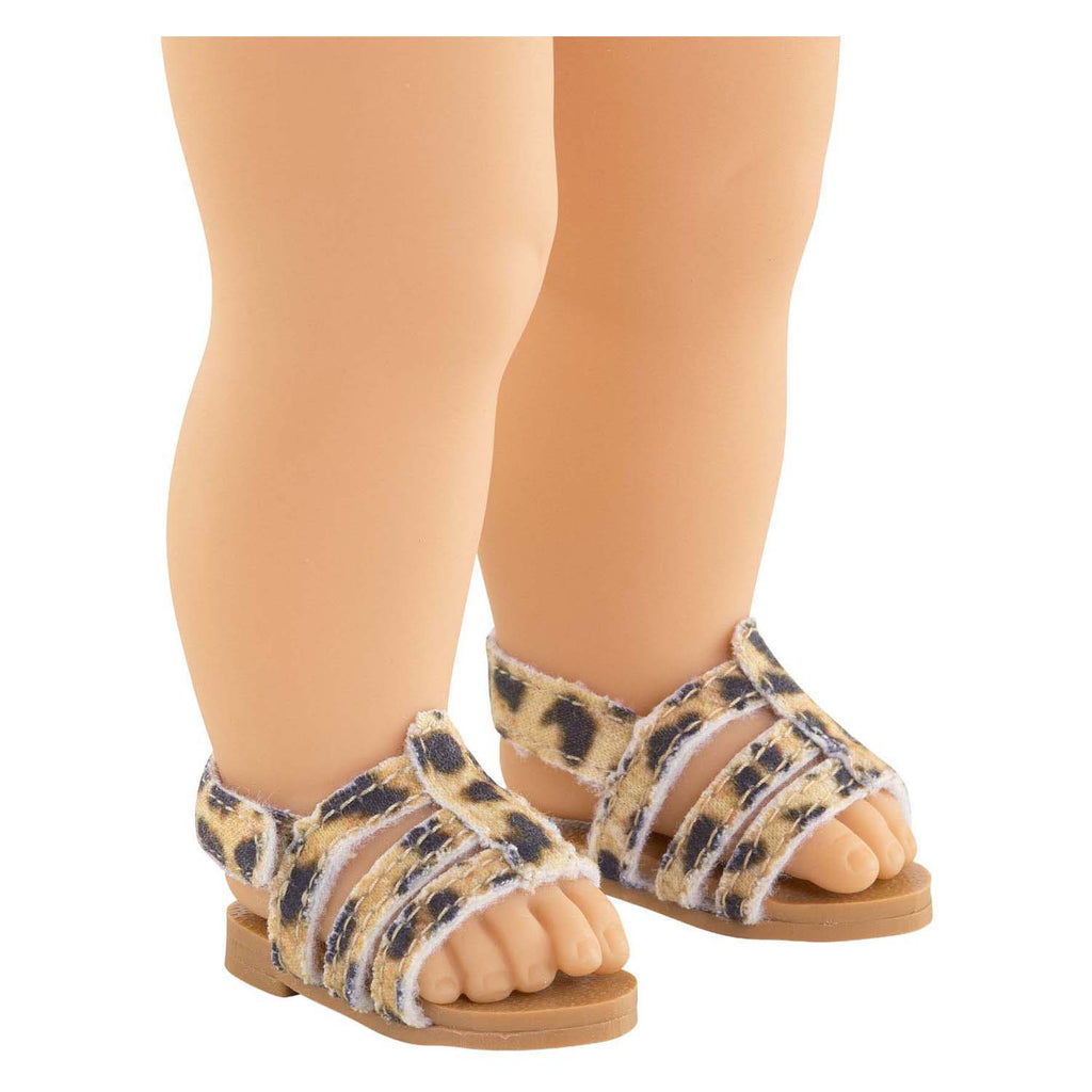 Corolle poppen sandalen luipaardprint 36cm - poppenaccessoire.