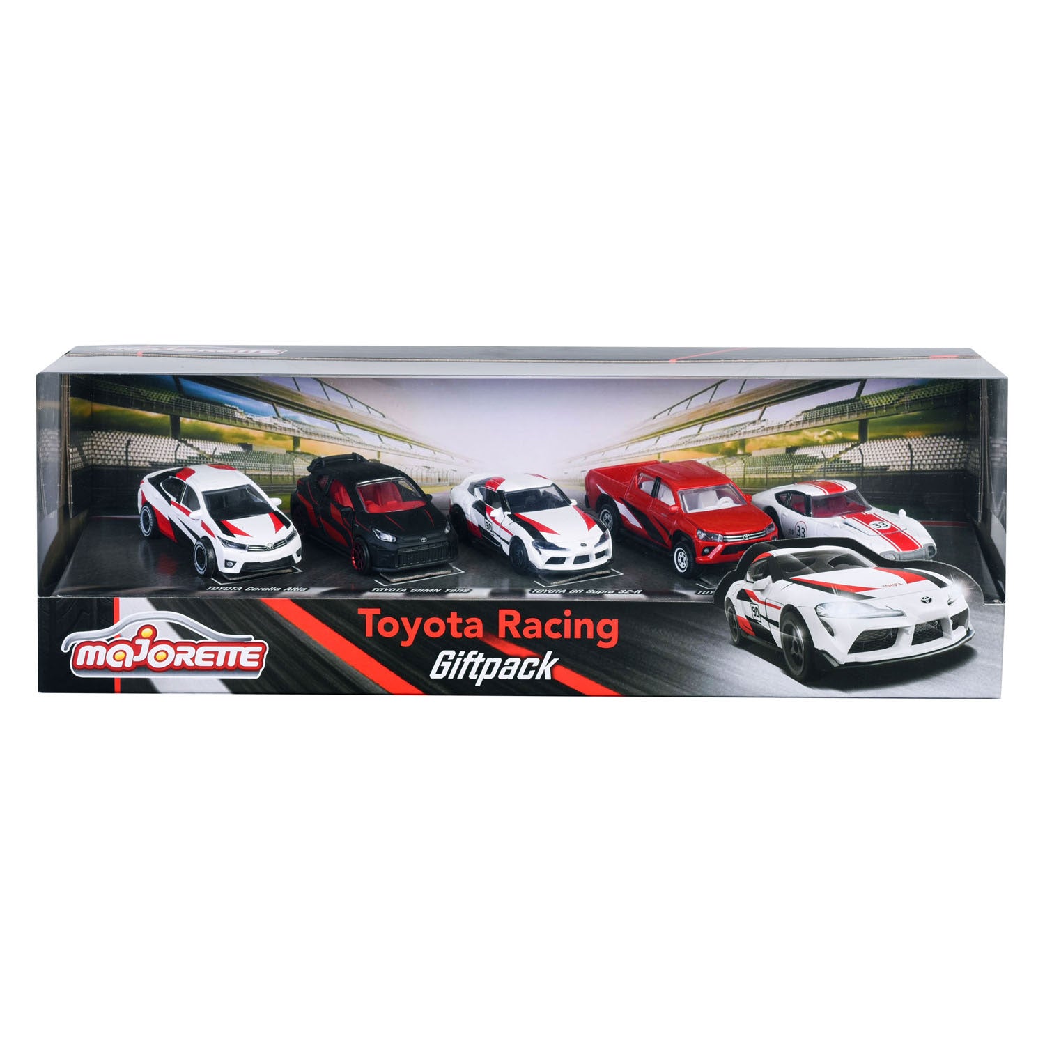 Majorette Toyota Druckguss-Rennwagen-Geschenkpackung, 5 Stück.