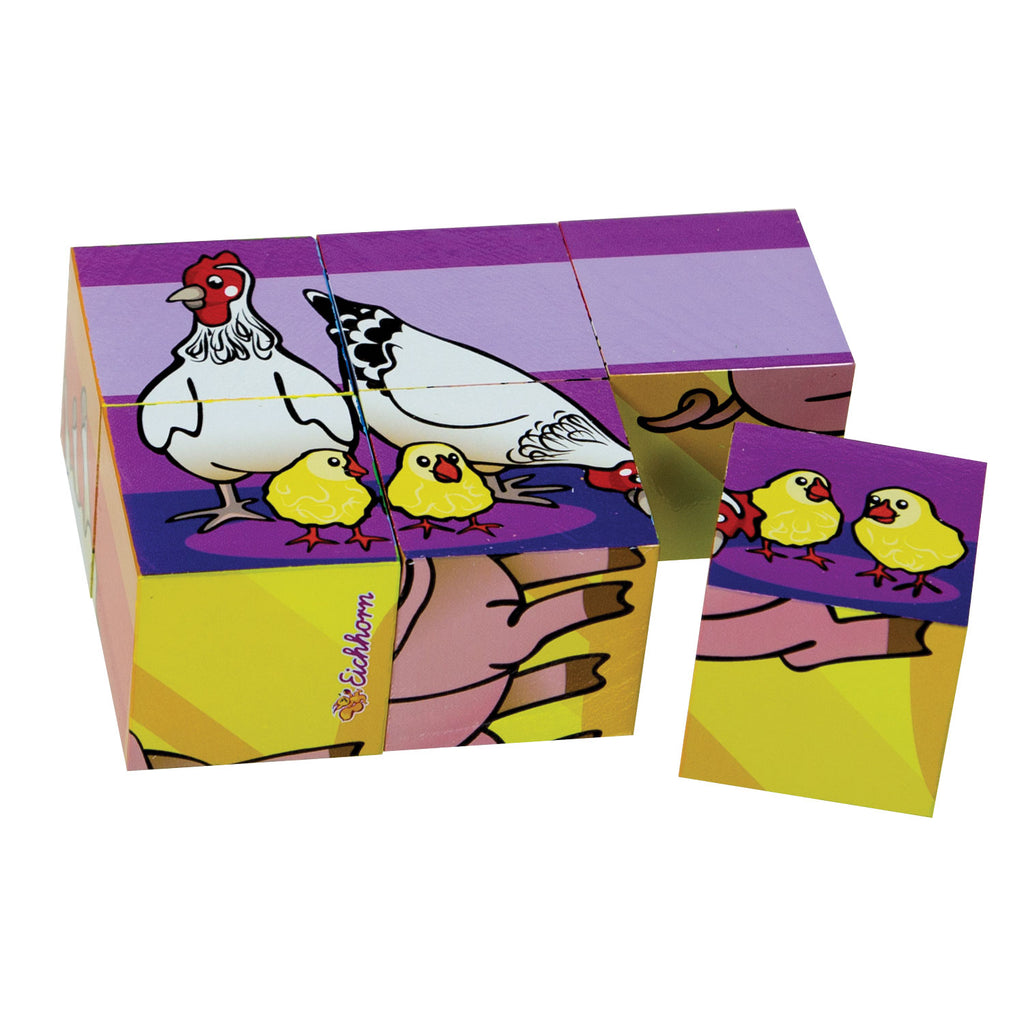 Eichhorn-Blockpuzzle, 6-teilig.
