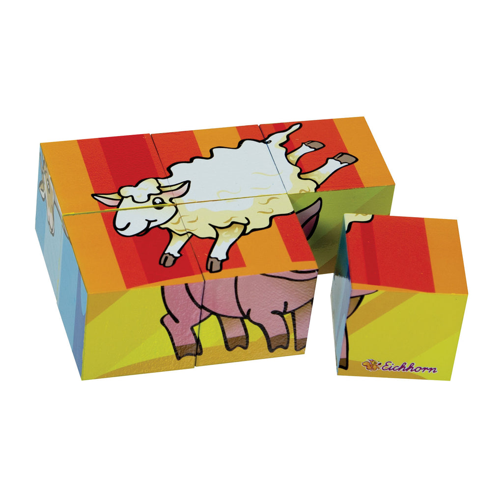 Eichhorn-Blockpuzzle, 6-teilig.
