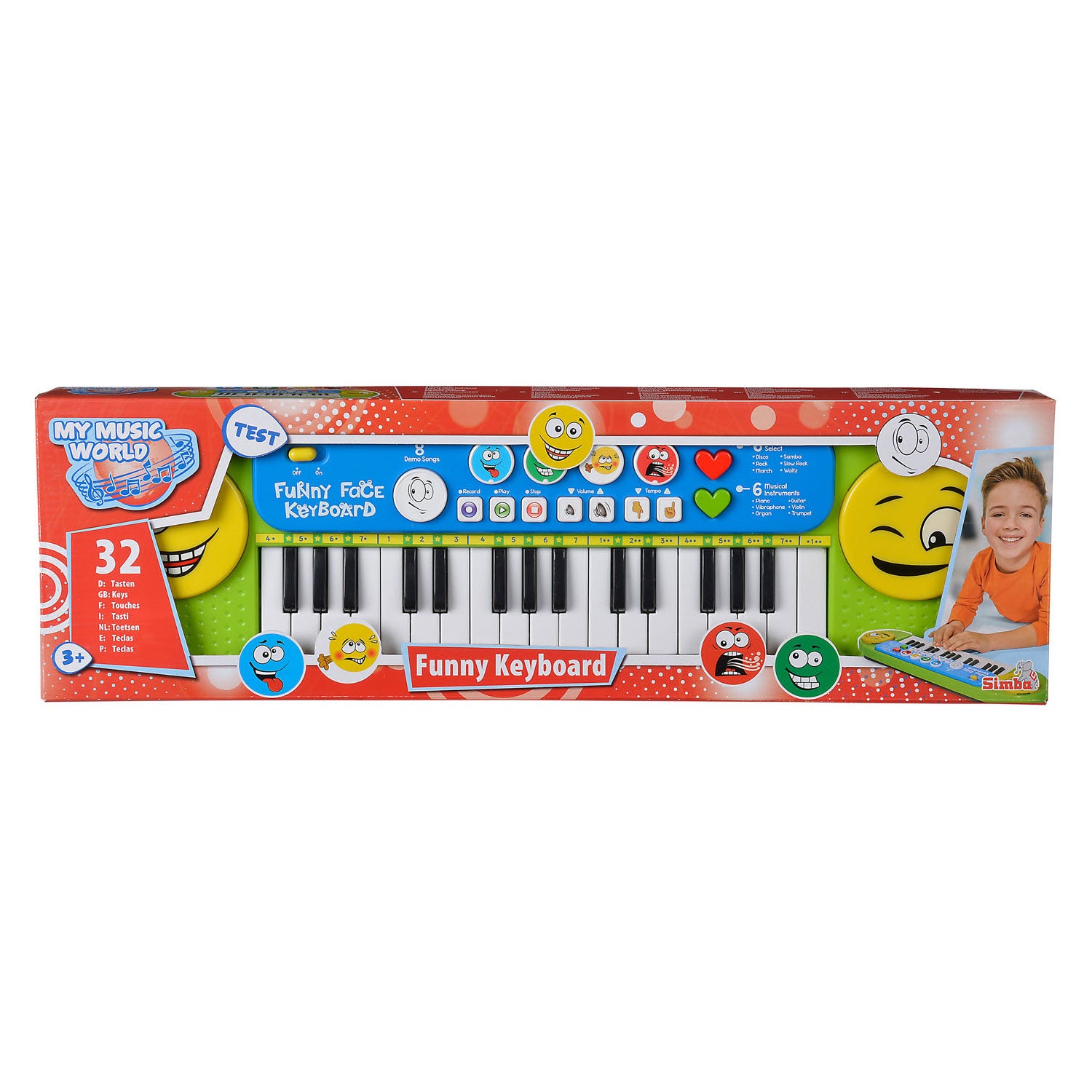 Simba Meine Musikwelt lächelndes Gesicht Tastatur