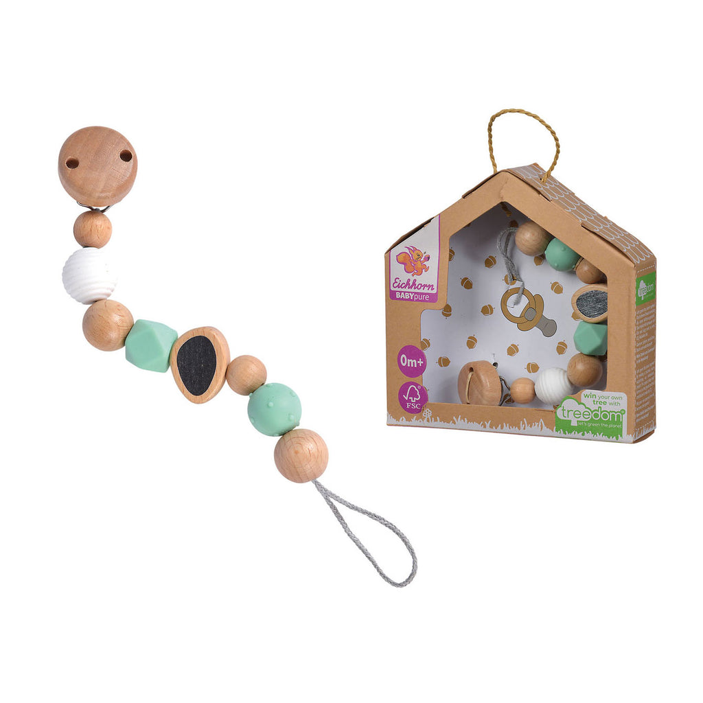 Eichhorn Baby-Schnullerkette aus Holz