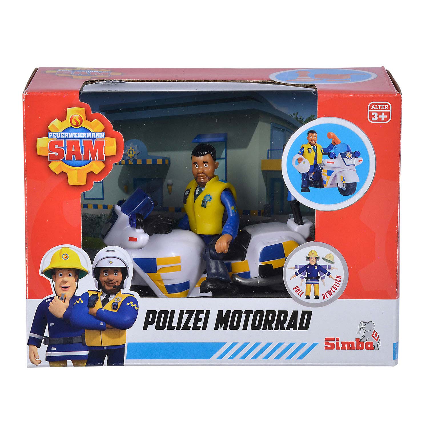Simba Feuerwehrmann Sam Polizeimotorrad