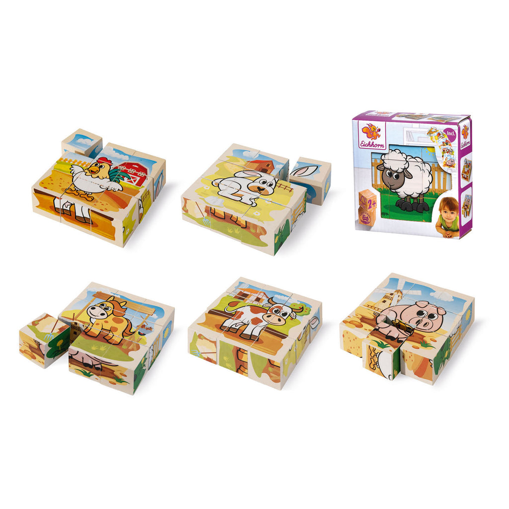 Eichhorn Holzbaustein-Puzzle-Bauernhof