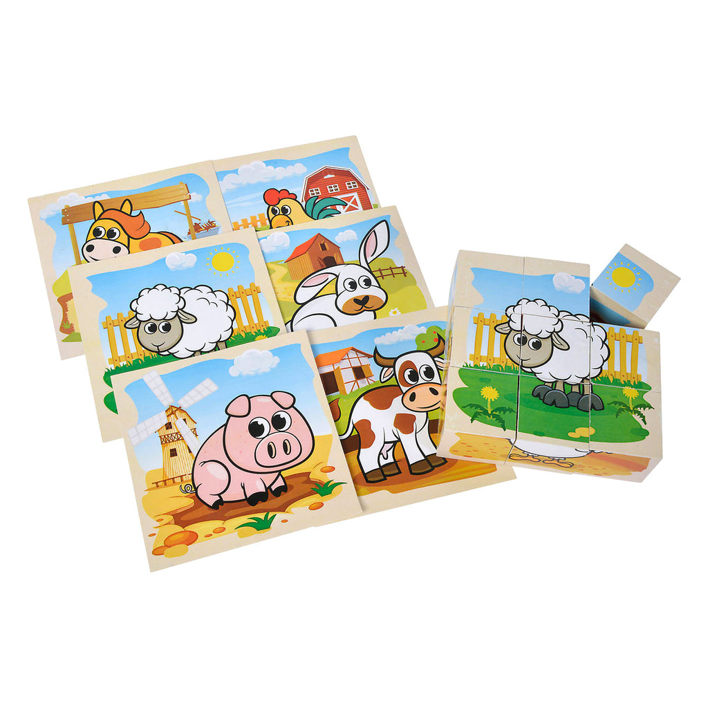 Eichhorn Holzbaustein-Puzzle-Bauernhof