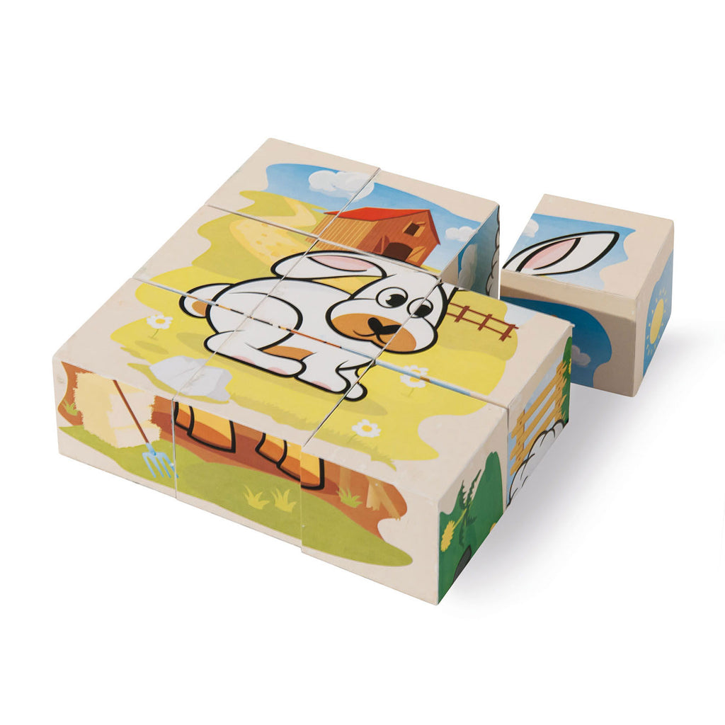 Eichhorn Holzbaustein-Puzzle-Bauernhof