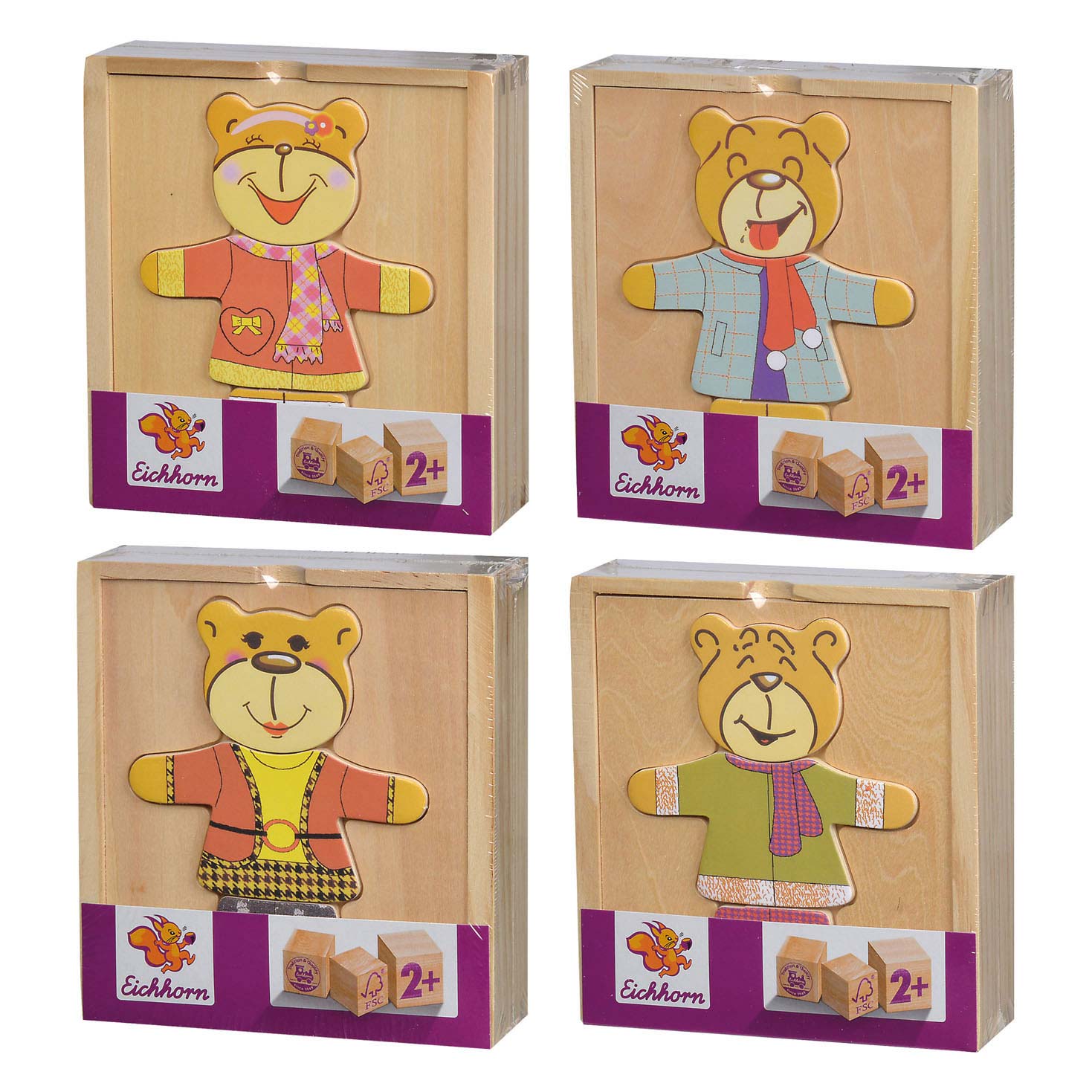 Eichhorn Holzpuzzle-Bär, 20 Teile.