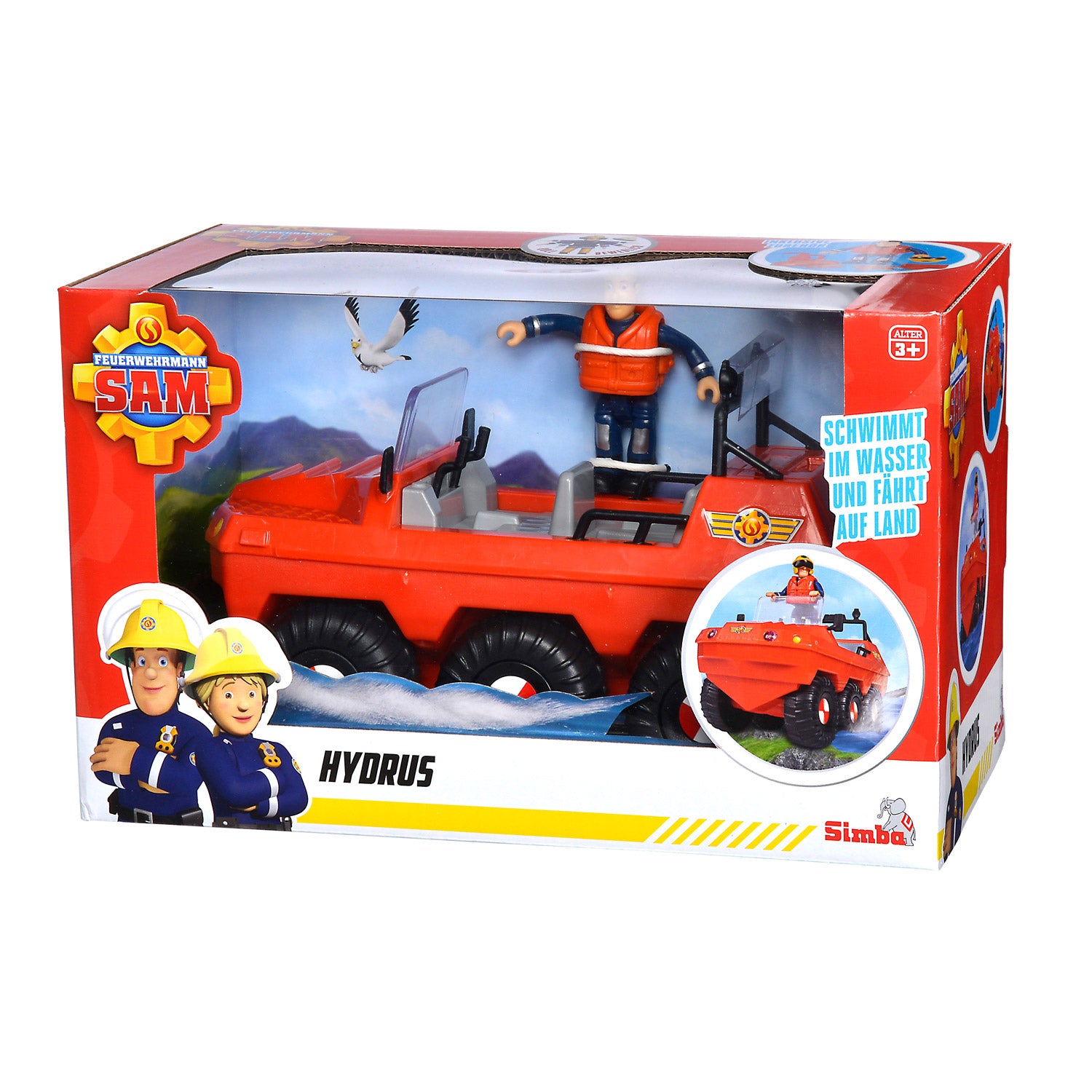 Simba Feuerwehrmann Sam Hydraus Fahrzeug mit Figur