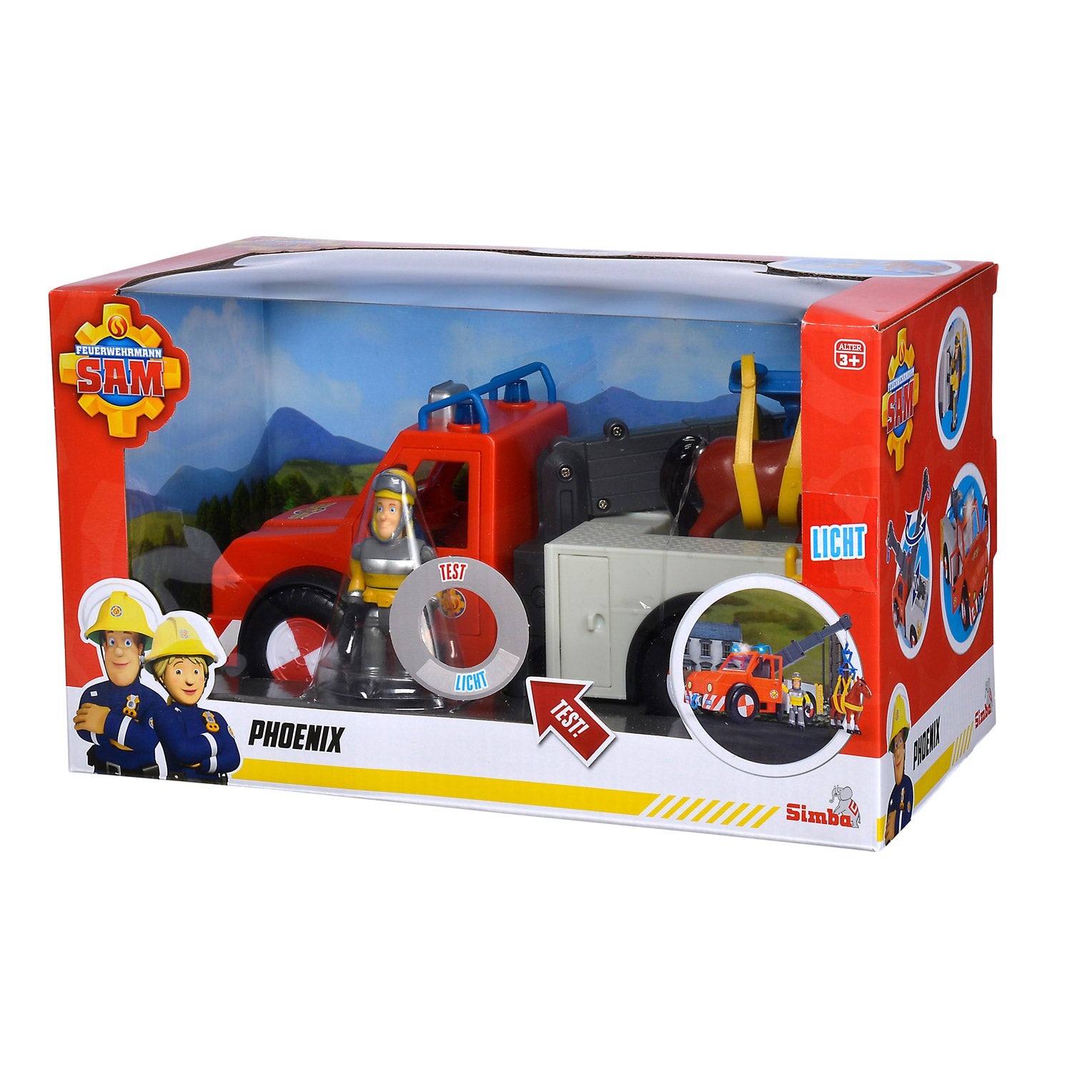 Simba Feuerwehrmann Sam Phoenix Abschleppwagen mit Pferd
