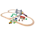 Eichhorn Eisenbahn-Spielset mit Brücke, 55-teilig.