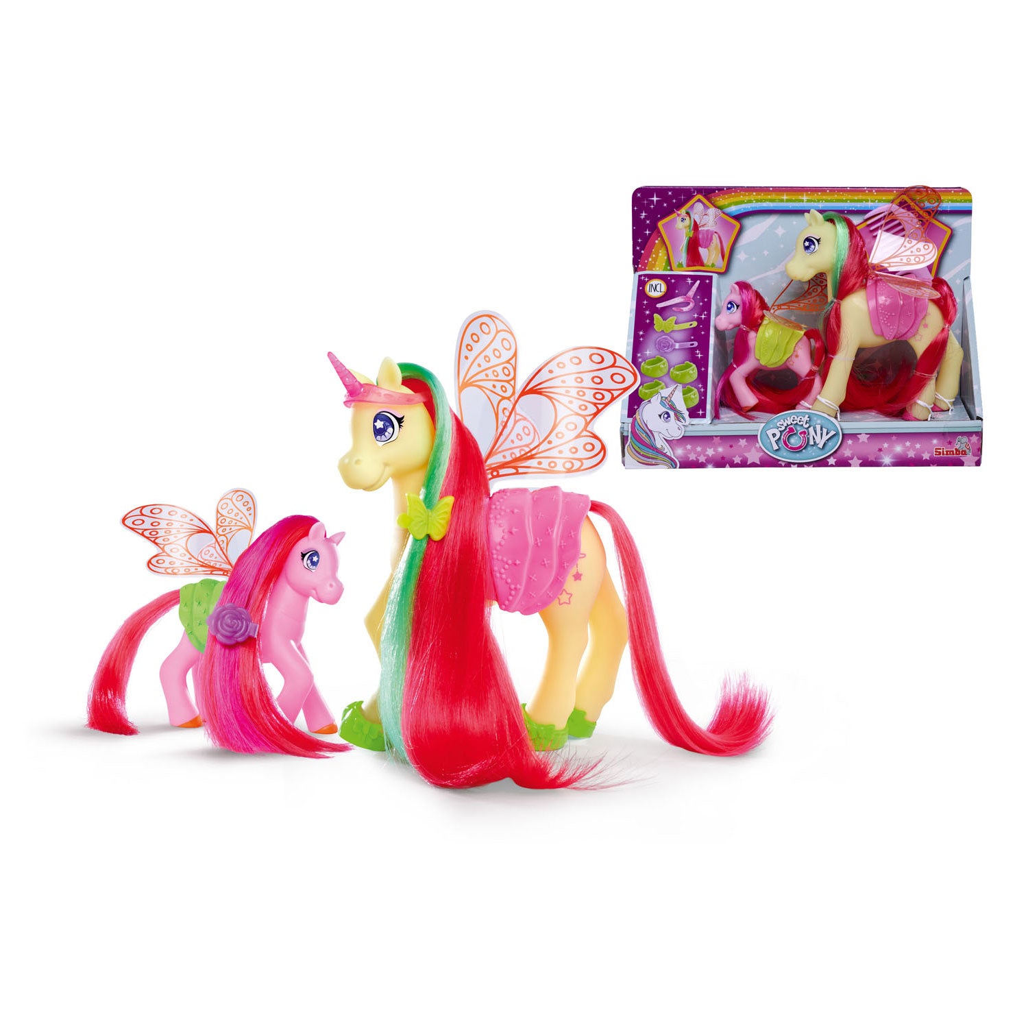 Simba Süße Ponypuppe Feen mit Zubehör