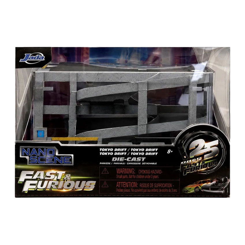 Jada toys jada fast furious nano tokyo drift garage incl. twee speelgoedauto's